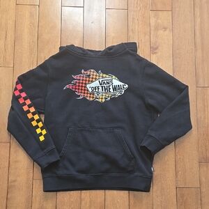 Vans Kids  Black Hoodie with Colorful Logo Size M